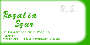 rozalia szur business card