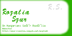 rozalia szur business card